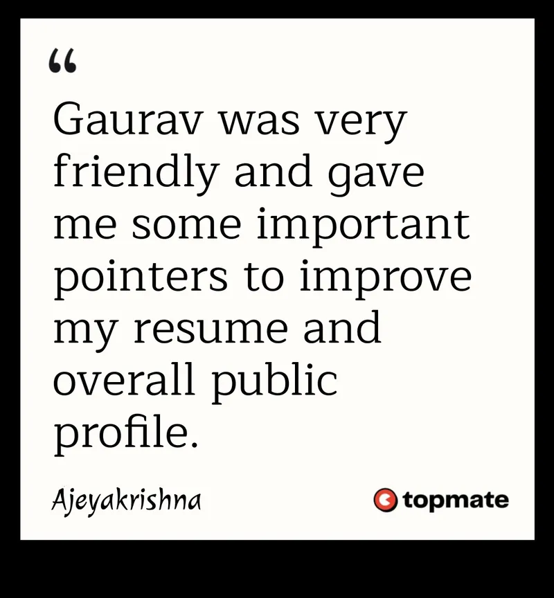 Ajeyakrishna's Testimonial