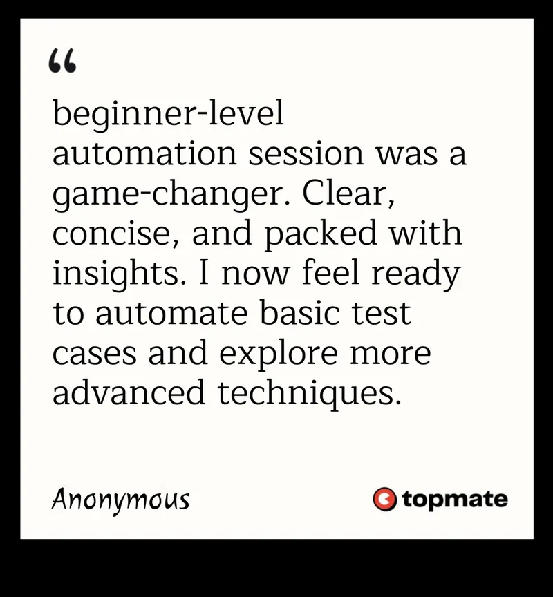 Anonymous's Testimonial