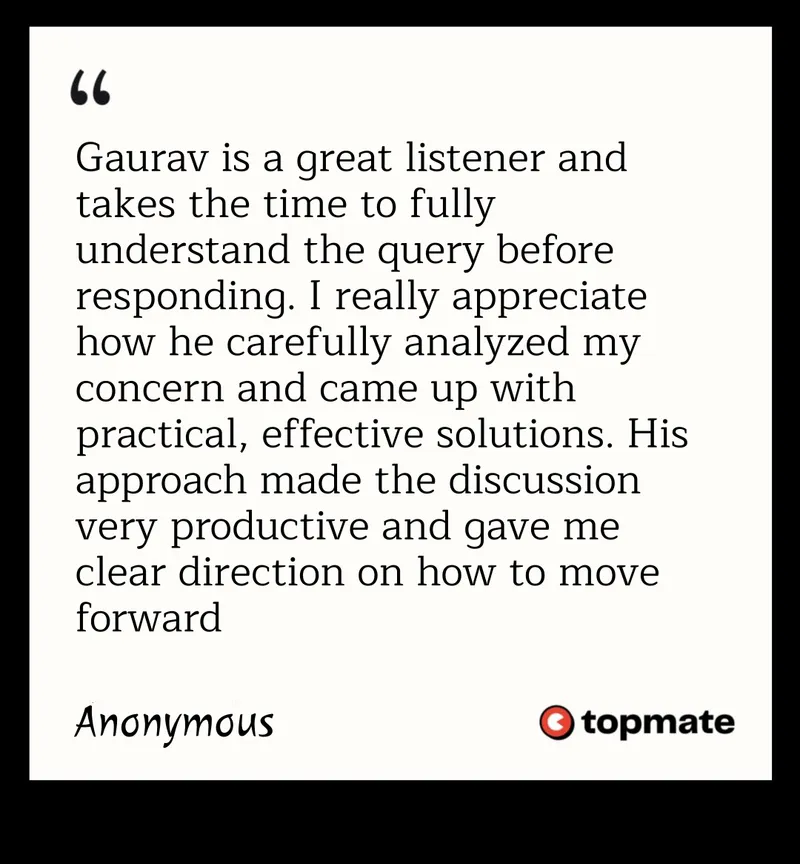 Anonymous's Testimonial