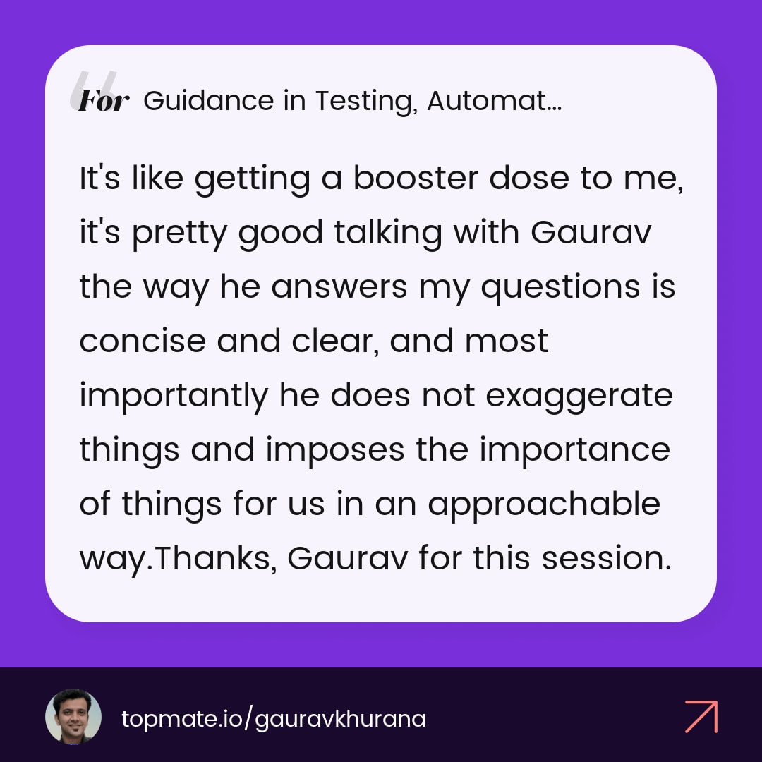 Gokulanand's Testimonial