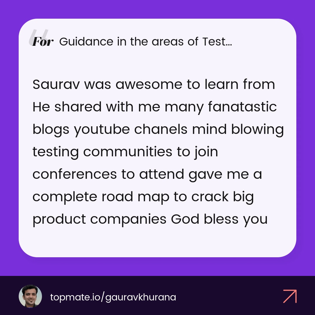 Santosh's Testimonial