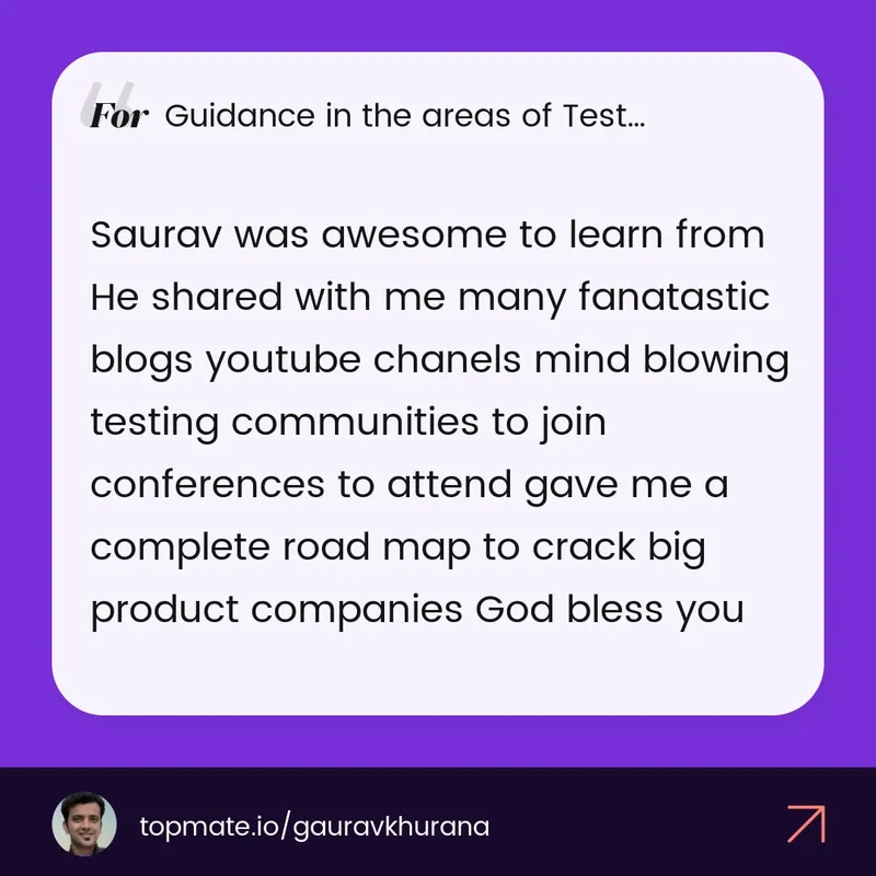 Santosh's Testimonial