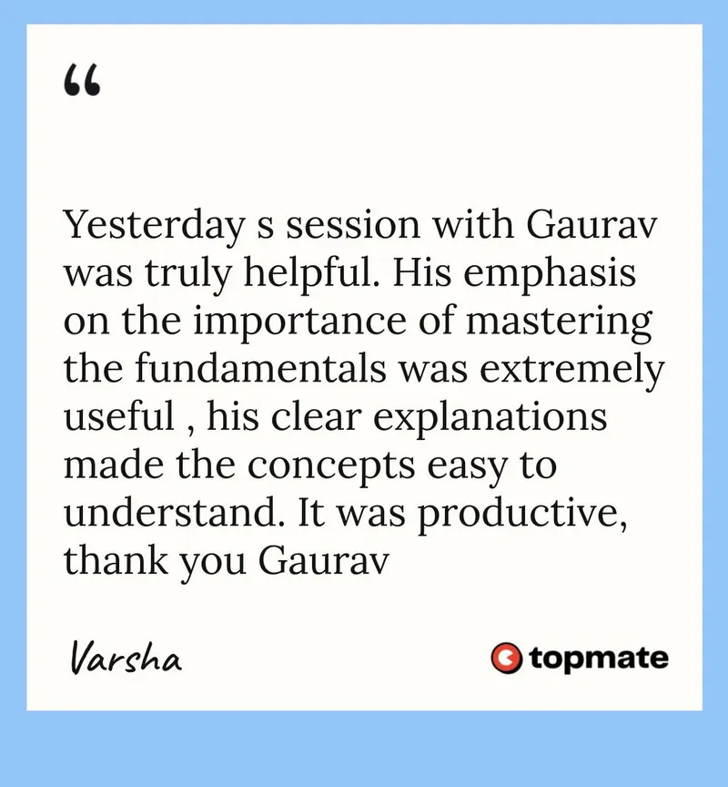 Varsha's Testimonial