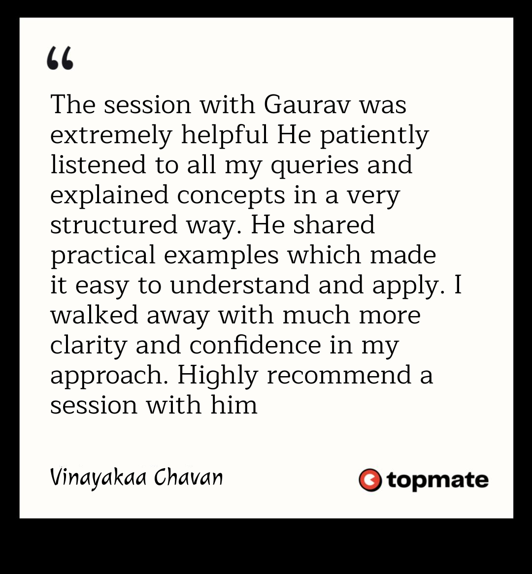 Aniket's Testimonial