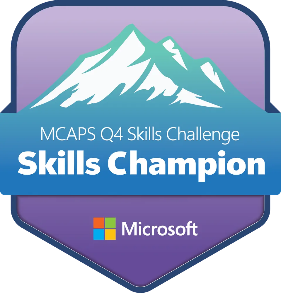 Skills Champion, Microsoft MCAPS Q4 Skills Challenge