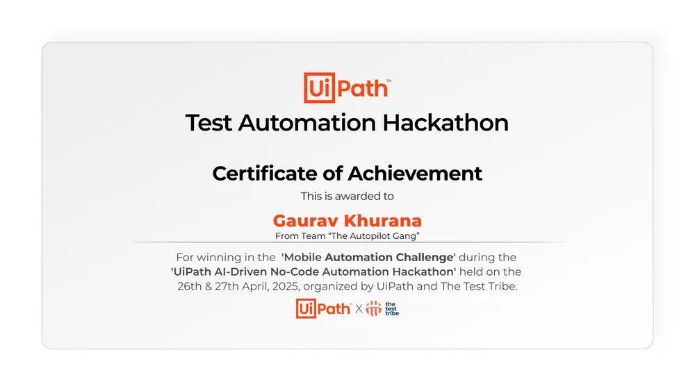 UiPath AI-Driven No-Code Automation Hackathon: Winner