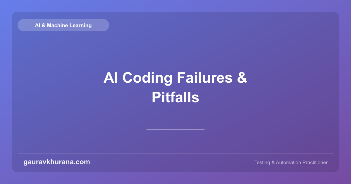 AI Coding Failures & Pitfalls | gauravkhurana.com
