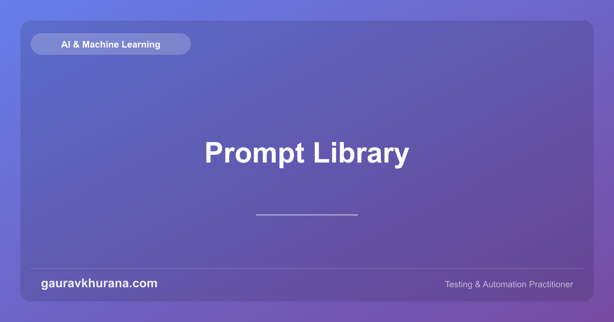 Prompt Library | gauravkhurana.com