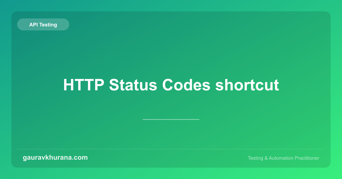 HTTP Status Codes shortcut | gauravkhurana.com